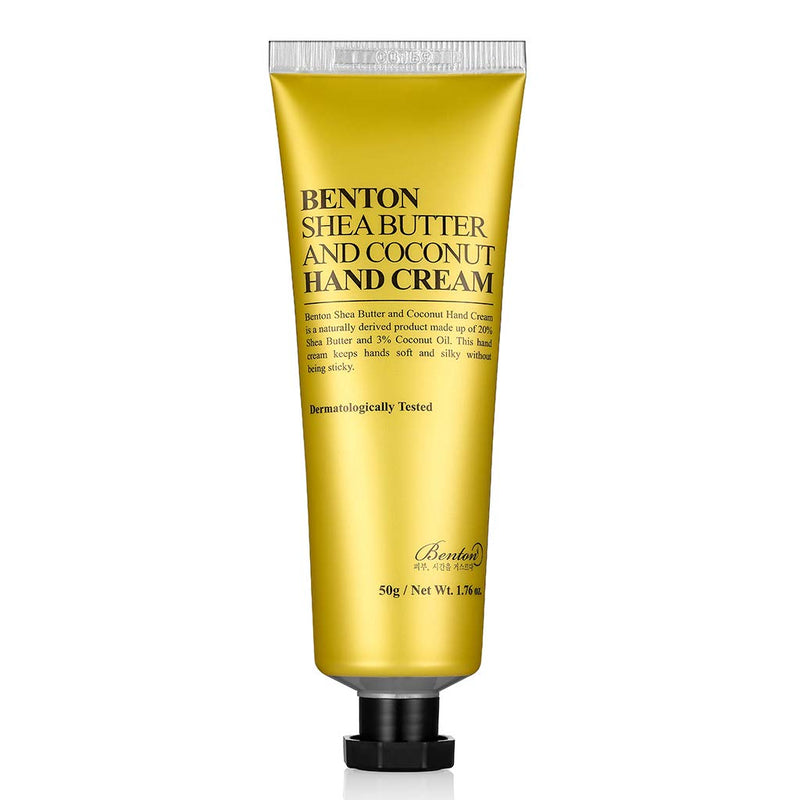 BENTON Shea Butter and Coconut Hand Cream 50g (1.76 oz.) - Excellent Moisturization Hand Cream, Protecting Hand and Cuticle, Skin Smooth without Stickiness, for Rough and Sensitive Hands - NewNest Australia