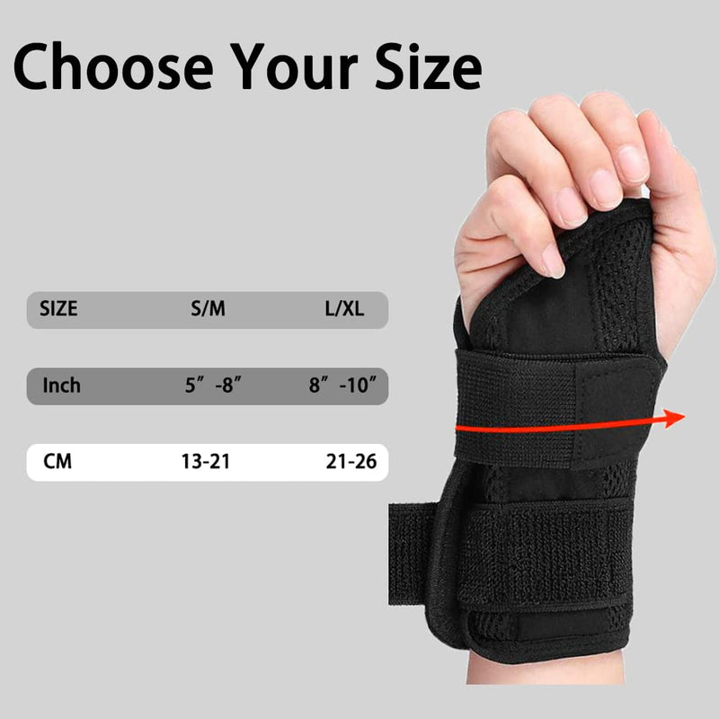 HYCOPROT Adjustable Wrist Supports Brace with 2 Metal Straps for Men and Women-Breathable Carpal Tunnel Wrist Splint for Relieve Tendonitis, Arthritis, Sprains S/M（Pack of 1） Pink-Right Hand - NewNest Australia