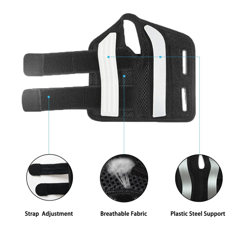 HYCOPROT Wrist Support with Metal Splint, Adjustable Breathable Wrist Splint, Wrist Brace for Sprains, RSI, Arthritis and Tendonitis (L/XL, Black, Right) Black-Right Hand L/XL (Pack of 1) - NewNest Australia