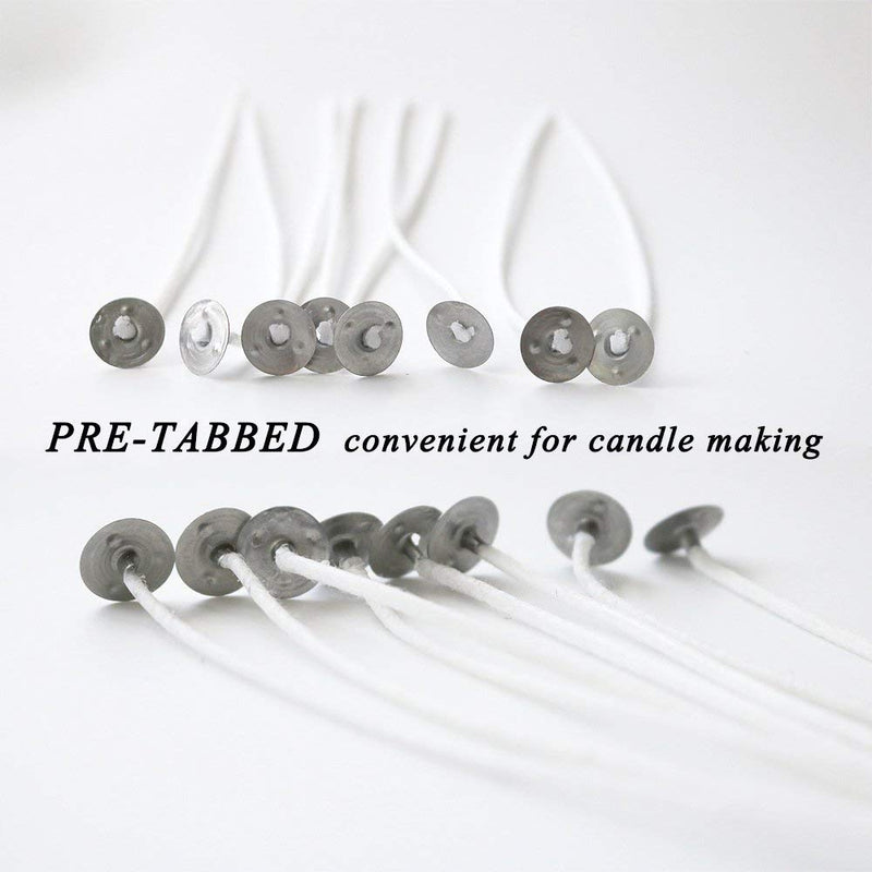EricX Light 100 Piece Cotton Candle Wick 6" Pre-Waxed for Candle Making,Candle DIY - NewNest Australia