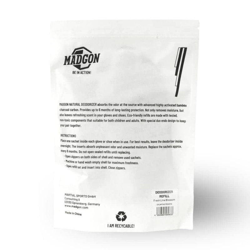 MADGON odor remover for shoes & gloves. Deodorizer in 4 scents for a pleasant and fresh smell. Activated carbon filling absorbs sweat and bad odors! Sea Breeze Refill activated carbon pad - NewNest Australia