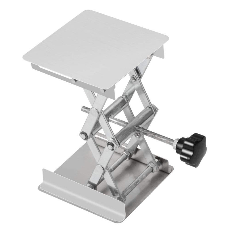 stonylab 4"x4" Lab Scissors Jack, 100 x 100mm Stainless Steel Laboratory Support Jack Platform Lab Lift Stand Table, Expandable Lift Height Range from 45mm to 150mm, Support Weight 5KG 100 x 100 mm - NewNest Australia