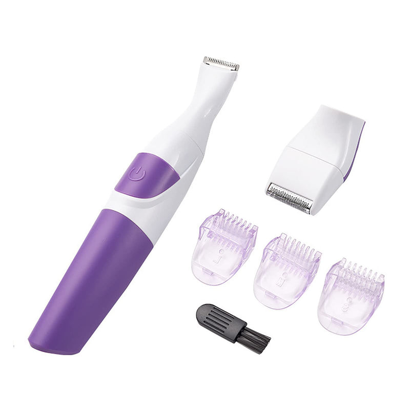 Wireless Bikini Trimmer for Women with 3 Trimming Combs, 2 in 1 Hair Removal Trimmer (Purple) - Waterproof - NewNest Australia