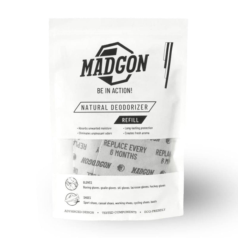 MADGON odor remover for shoes & gloves. Deodorizer in 4 scents for a pleasant and fresh smell. Activated carbon filling absorbs sweat and bad odors! Sea Breeze Refill activated carbon pad - NewNest Australia