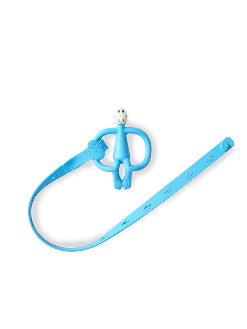 Matchstick Monkey Multi-Use Product Holder, Dummy Clip, Multi-Purpose Silicone Strap, Easily Adjustable, 3 Months Old+, Blue 1 Multi-Use Product Holder - NewNest Australia