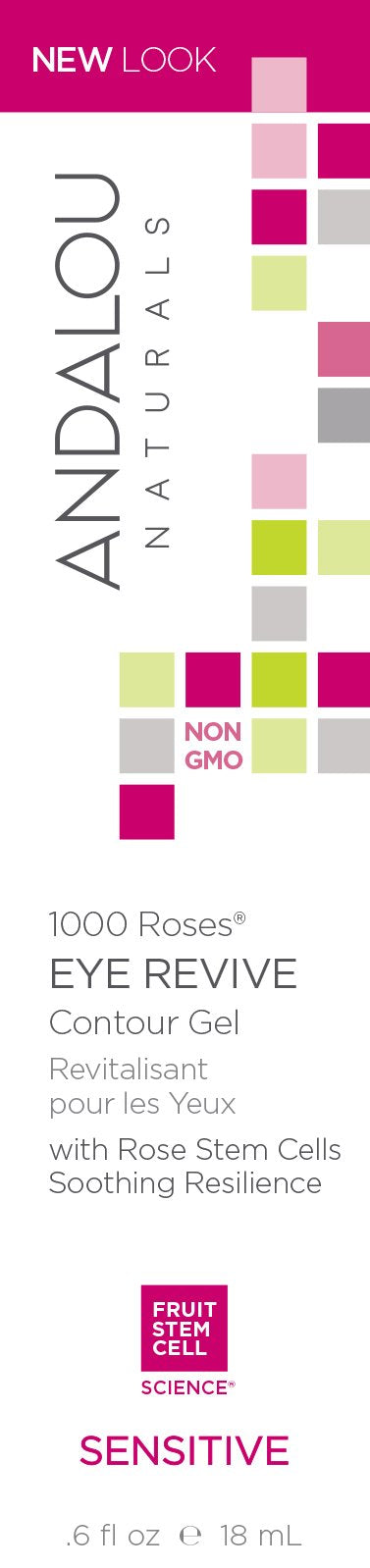 Andalou Naturals 1000 Roses Eye Revive Contour Gel, 0.6 oz, for Sensitive, Dry, Delicate or Easily Irritated Skin, Soothes & Calms - NewNest Australia