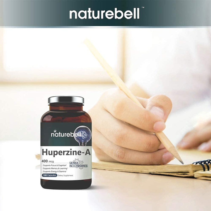 Huperzine A 400mcg Per Serving, 180 Capsules, (Huperzine A Supplement), Supports Focus, Cognition, Memory and Learning Ability, Premium Brain Health Supplement, No GMOs 180 Count (Pack of 1) - NewNest Australia