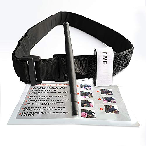 Exeton - Tourniquet for Combat Medical, Emergency, Military Tourniquet for First Aid, Bleeding Control, Hemorrhage Control, School Training, Severe Emergencies or Occluding Blood Flow (Black - 2 PCS) Black - 2 PCS - NewNest Australia