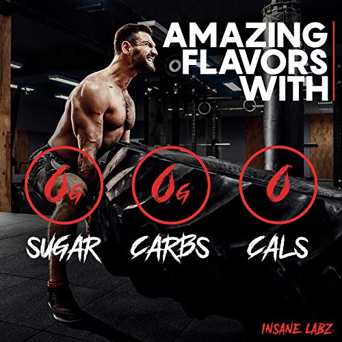 Insane Labz Psychotic Gold, High Stimulant Pre Workout Powder, Extreme Lasting Energy, Focus, Pumps and Endurance with Beta Alanine, DMAE Bitartrate, Citrulline, NO Booster, 35 Srvgs, Blue Punch - NewNest Australia
