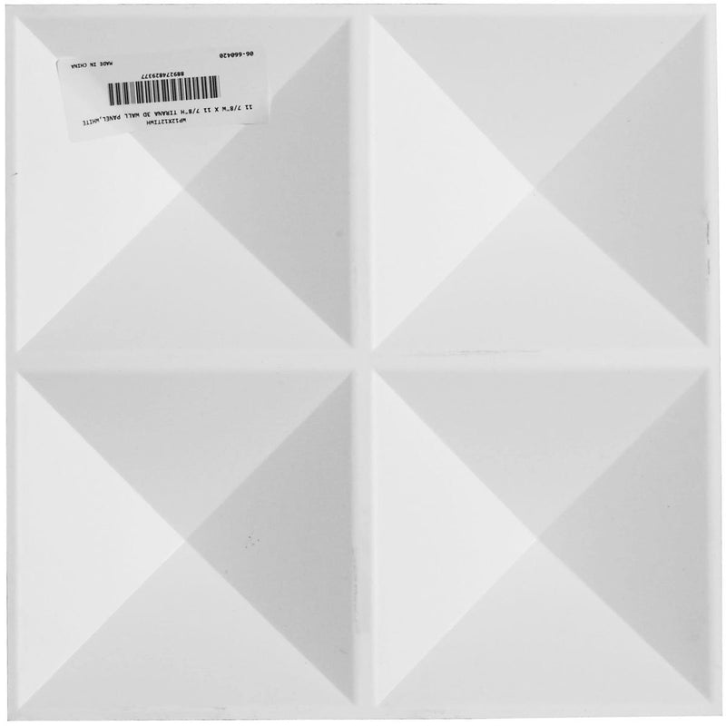 Ekena Millwork WP12X12TIWH Tirana EnduraWall Decorative 3D Wall Panel, 11 7/8"W x 11 7/8"H, White Single - NewNest Australia