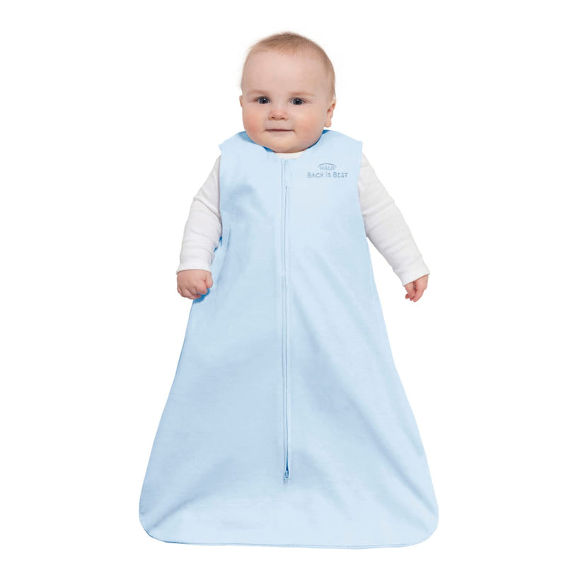 HALO Sleepsack 100% Cotton Wearable Blanket, TOG 0.5, Baby Blue, Large Large (Pack of 1) - NewNest Australia