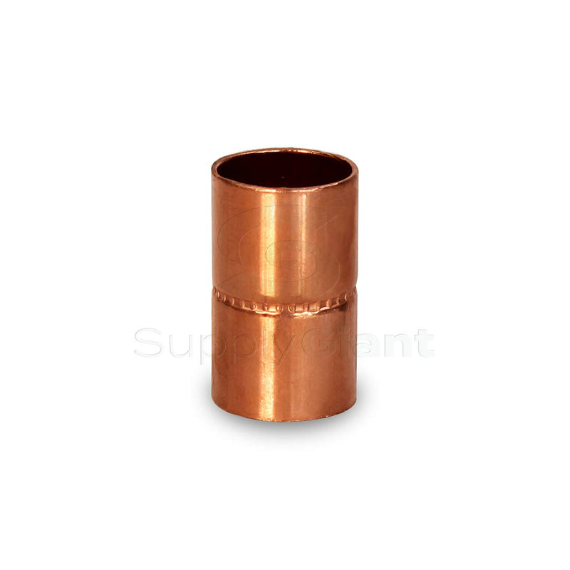 Supply Giant DDSD0114-5 Straight Copper Coupling Fittings With Sweat Ends And Rolled Tube, 1-1/4 Inch - NewNest Australia