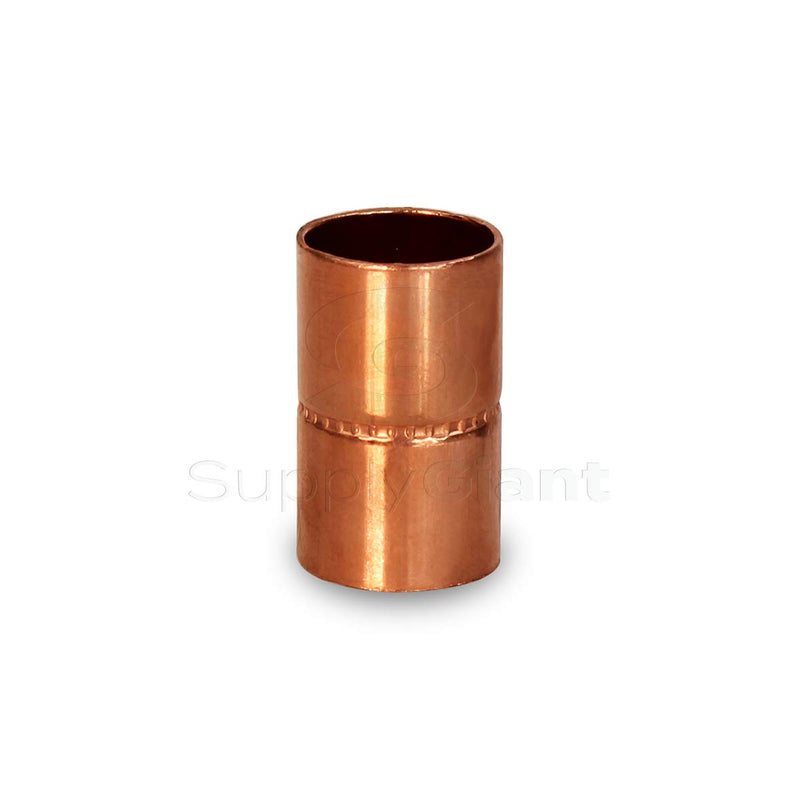 Supply Giant DDSD0058 Straight Copper Coupling With Sweat Sockets And With Rolled Tube Stop, 5/8 Inch - NewNest Australia