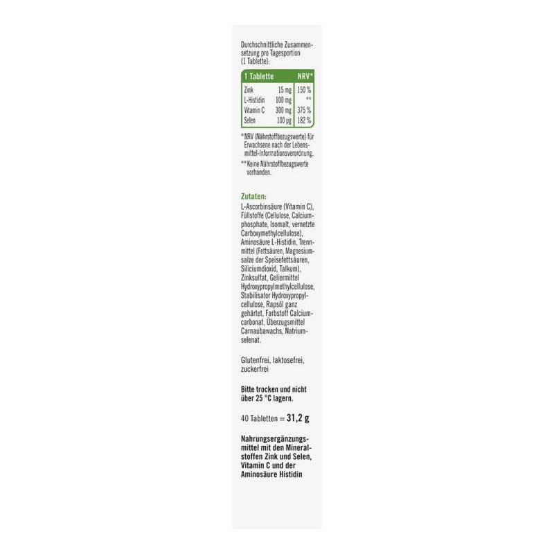 Taxofit Zinc + Histidine + Selenium Depot Tablets 40 pcs - NewNest Australia