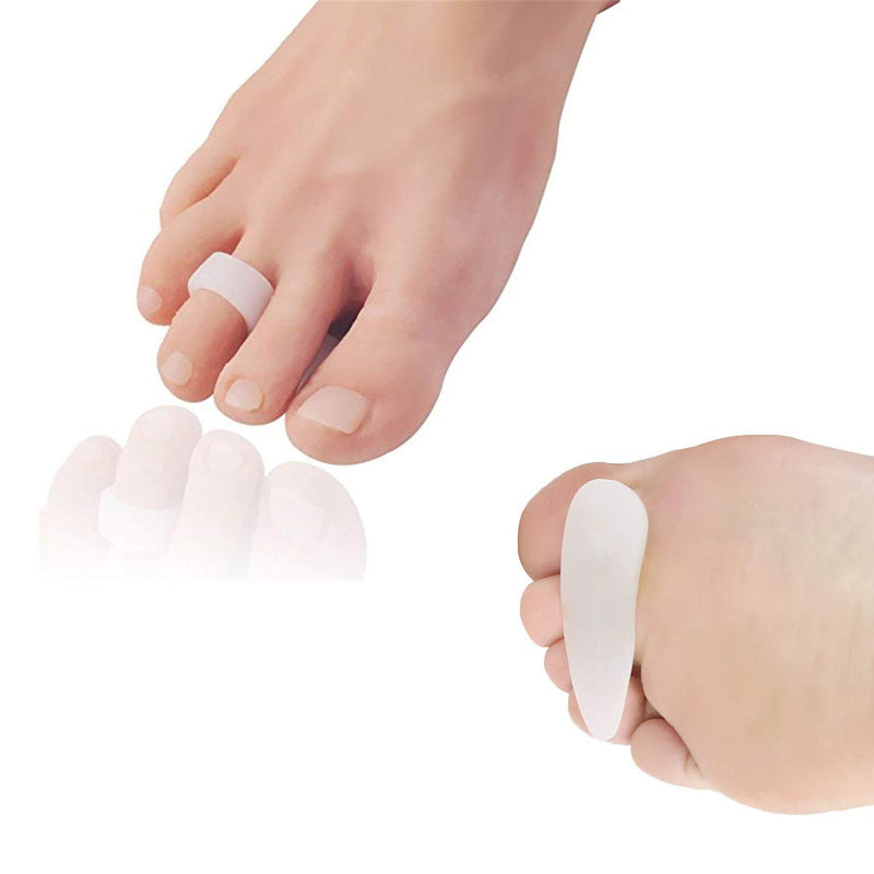 CAREOR 6 Pieces Hammer Toe Cushion - Hammer Toe Gel Pads Corrector & Straightener for Curled, Curved, Claw & Mallet Toe Relief - Right & Left Gel Support Crest Cushion (White) - NewNest Australia
