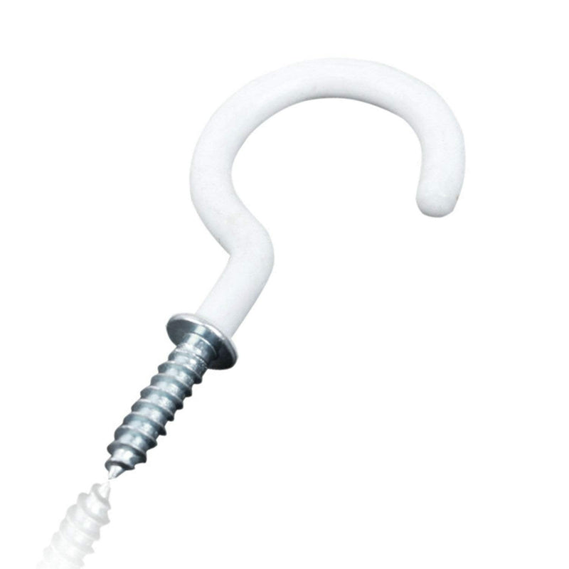 Ceiling Hooks Heavy Duty 24 Pack 2.9 Inch Vinyl Coated Screw Hooks Plant Hooks Kitchen Hooks Cup Hooks for Hanging Plants Lights Cups Mugs Pots Hat Clothes Black - NewNest Australia