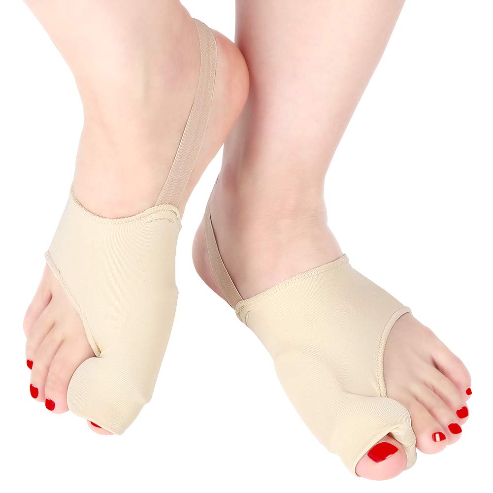 Haofy Bunion Corrector Big Toe Straightener, Bunion Protector Relief Sleeves with Built-in Gel Pad and Anti-slip Strap, Hallux Valgus Orthopedic Bunion Corrector Splint for Night and Daytime M (Pack of 1) As Picture Show - NewNest Australia