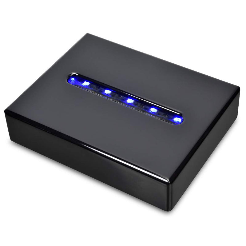 NewNest Australia - Santa Cruz Lights 5 LED Programmable Black Lacquer Base Stand AC/USB Powered 