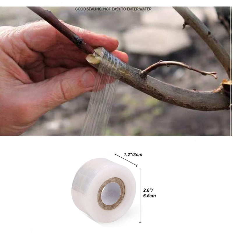 2 PCS Garden Grafting Tape Plant Repair Tapes 3cm Grafting Film,Stretchable Self-Grafting Clear Film for Fruit,Floral,Tree and Plants Grafting Film Tool - NewNest Australia