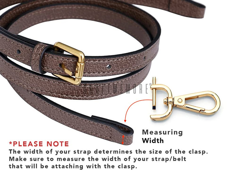 CRAFTMEMORE 2pcs Detachable Snap Hook Swivel Clasp with Screw Bar Bag Strap Hardware Replacement (1 Inch, Brushed Brass) 1 Inch - NewNest Australia