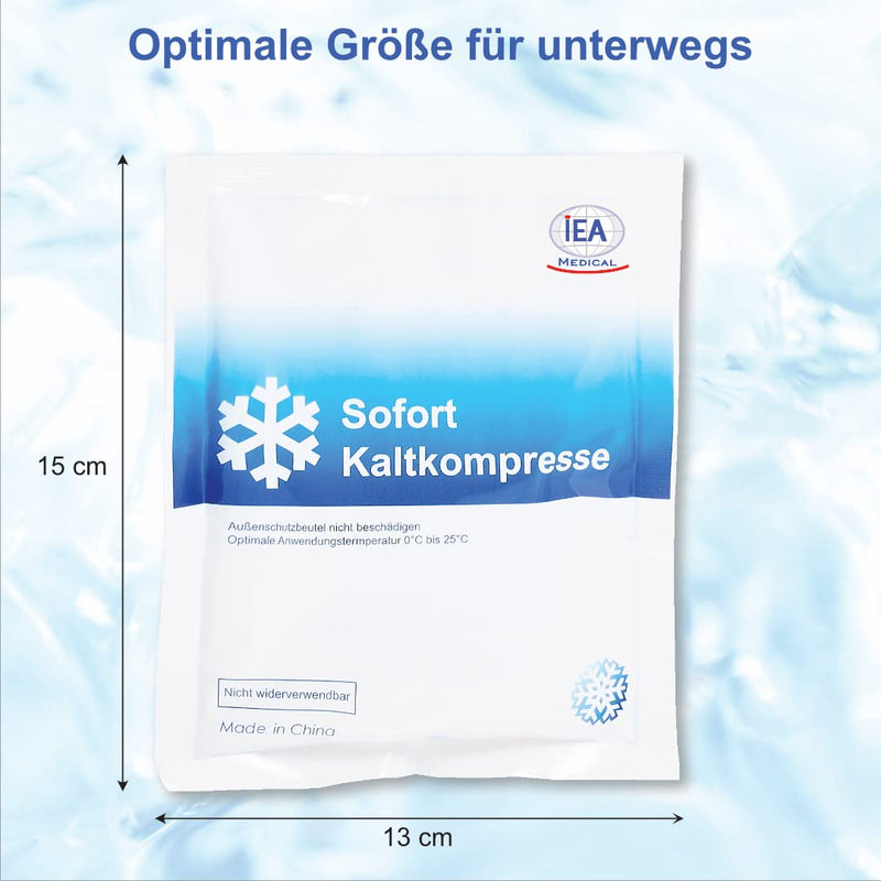 IEA Medical Instant Cold Compress (6" x 5") Pack of 10 | Disposable ice packs for bruises, insect bites and other injuries | Easy to use cooling pads | Versatile White Set of 10 Modern - NewNest Australia