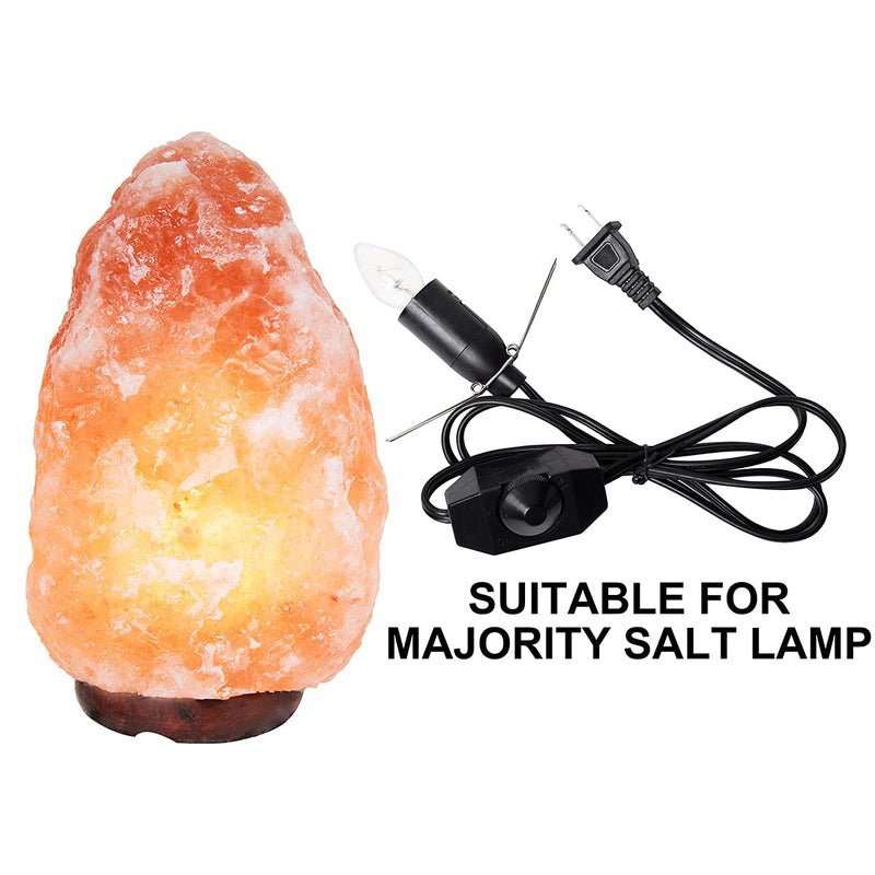 OHLGT Himalayan Salt Lamp Cord Replacement with Dimmer Switch and 6 Packs E12 Halogen Salt Lamp Bulbs (5 Feet Cord with Metal Clip) 5 Feet Cord With Metal Clip - NewNest Australia