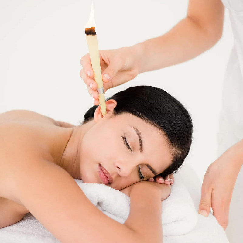 Pack Of 20 Ear Candles, Ear Wax Remover, Ear Cleaning Set With 10 Pieces Protective Discs, 20 Pieces Cotton Buds, 1 Piece Ear Spoon, Ear Candles For Relaxing And Cleaning - NewNest Australia
