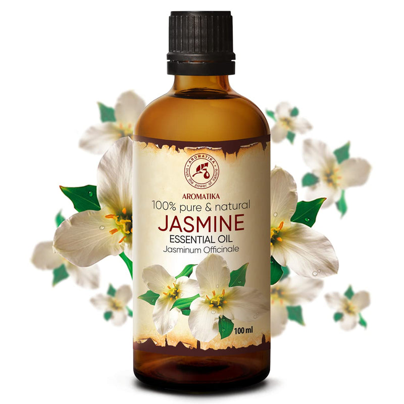 Jasmine Essential Oil 100 Ml - Jasmine Oleoresin Oil - Jasminum Officinal - Aromatherapy Oil For Diffusers & Oil Burners - Fragrance Oils For Soap Making - Skin & Hair - Essential Oils For Romantic - NewNest Australia