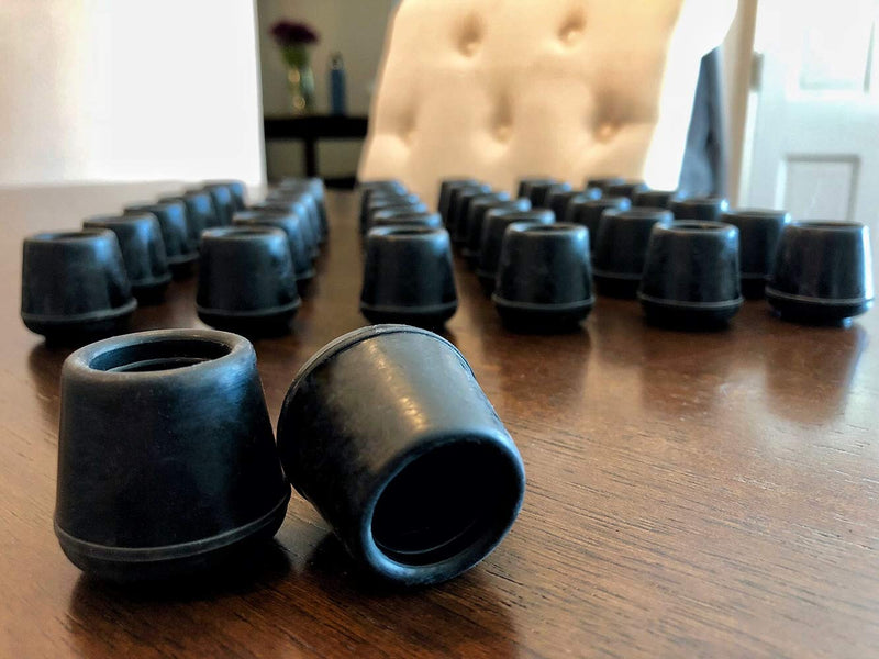 Shepherd Hardware 8761E Leg Tips 7/8-Inch Inside Diameter Rubber Chair Leg Caps, 24 Pack, Black - NewNest Australia