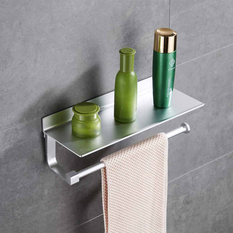 NewNest Australia - MISSMIN Paper Towel Holder with Shelf,Wall Mount 2-in-1 for Kitchen Shower Bathroom Organizer Storage 