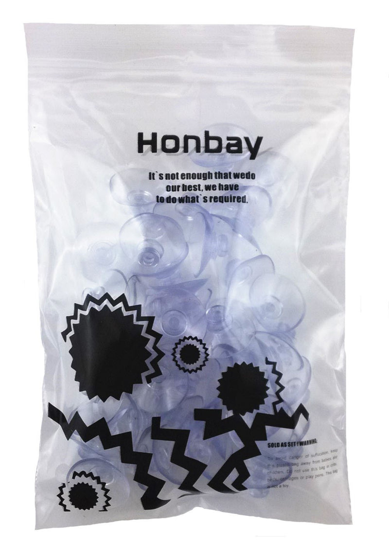 NewNest Australia - Honbay 50pcs 20mm Diameter Mini Clear Plastic Suction Cup Without Hooks 