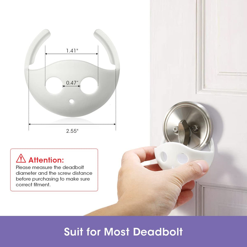 Magicfour Child Proof Deadbolt Lock, 2 Pack Door Safety Deadbolt Lock for Kids, Universal Size Deadbolt Child Safety Lock Cover Fits Most Deadbolt - NewNest Australia