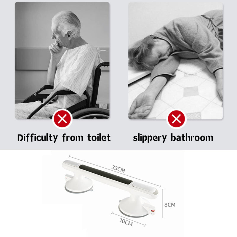 Suction Bathroom Grab Rails, Mobility Support Safety Handle, Grab Rails for Elderly, Suction Grab Rails for Bathroom with Suction Cup Fitting, Bath Grab Rail Suction Disability Aids 1pcs - NewNest Australia