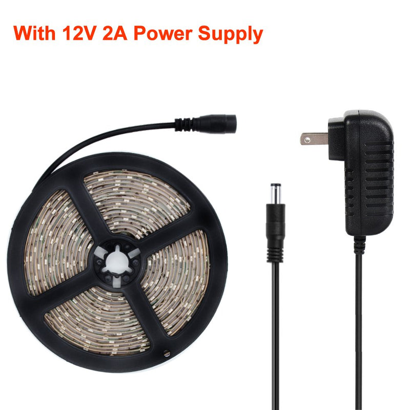 Super Bright 24 Watts UV Black Light LED Strip, 16.4FT/5M 3528 300LEDs 395nm-405nm Waterproof IP65 Blacklight Night Fishing implicitly Party with 12V 2A Power Supply 24w 196.8 Inch (Pack of 1) - NewNest Australia