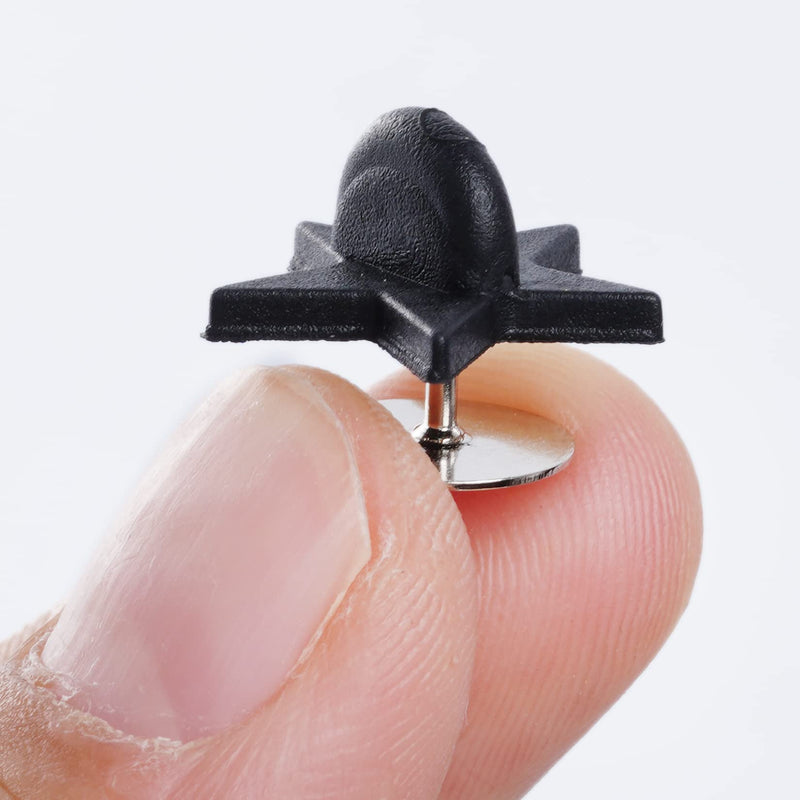 200pcs Black Rubber Pin Backs with 200pcs Blank Pins Star Shape Butterfly Clutch Tie Tacks Backings Pin Holder Keepers for Lapel Pins DIY Accessory - NewNest Australia