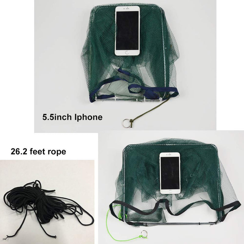 ZffXH Fishing Bait Trap Foldable Fish Minnow Crab Crayfish Crawdad Shrimp Net Cast 8 Holes - NewNest Australia