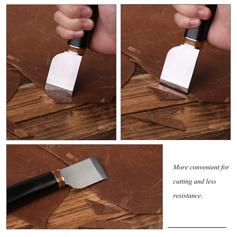 Leather Cutting Knife, Leather Skiving Knife with Wooden Handle Leather Craft Cutting Knife with Exquisite Package, Leather Craft Cutting Hand Tool - NewNest Australia