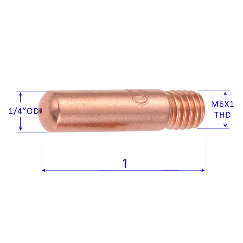 Mig Welding Gun Kit 0.023" for Lincoln Magnum 100L Tweco Mini/#1 Mig Guns: 20pcs Contact Tips 11-23 0.023" + 2pcs Gas Nozzles 21-50 1/2" + 2pcs Welding Diffuser 35-50 (Pack of 24) - NewNest Australia