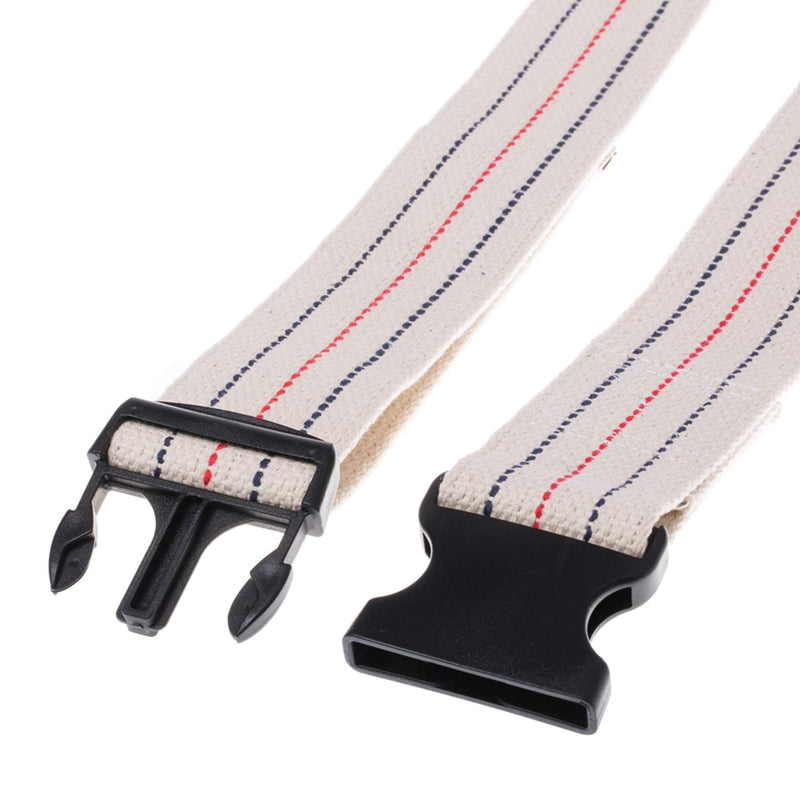 COW&COW Gait Belt 54inch - Transfer and Walking Assistance with Quick Release Buckle for Caregiver Nurse Therapist 2 inches(Beige) Beige With Stripes 54 Inch (Pack of 1) - NewNest Australia