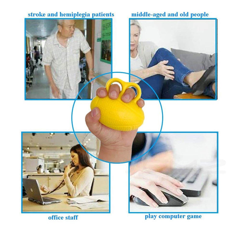 Finger Exerciser Ball, Finger Strengthener Training Silicone Squeeze Eggs, Hand Grip Strength Training, Forearm Wrist Stress Relief Ball, for Athletes Musicians Hand Strength Therapy Rehab Exerciser - NewNest Australia