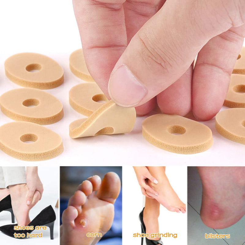 90 Pcs Corn Pillows Soft Latex Foam Self Adhesive Callus Pads Callus Pad for Foot Toes Calluses Anti Friction Reduce Foot Heel Pain 3 Models - NewNest Australia
