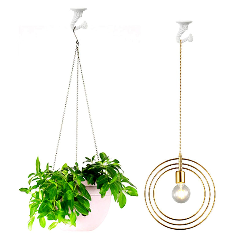 NewNest Australia - 10 Sets Ceiling Hooks - Heavy Duty Swag Hook with Hardware for Hanging Plants Ceiling Installation Cavity Wall Fixing White 