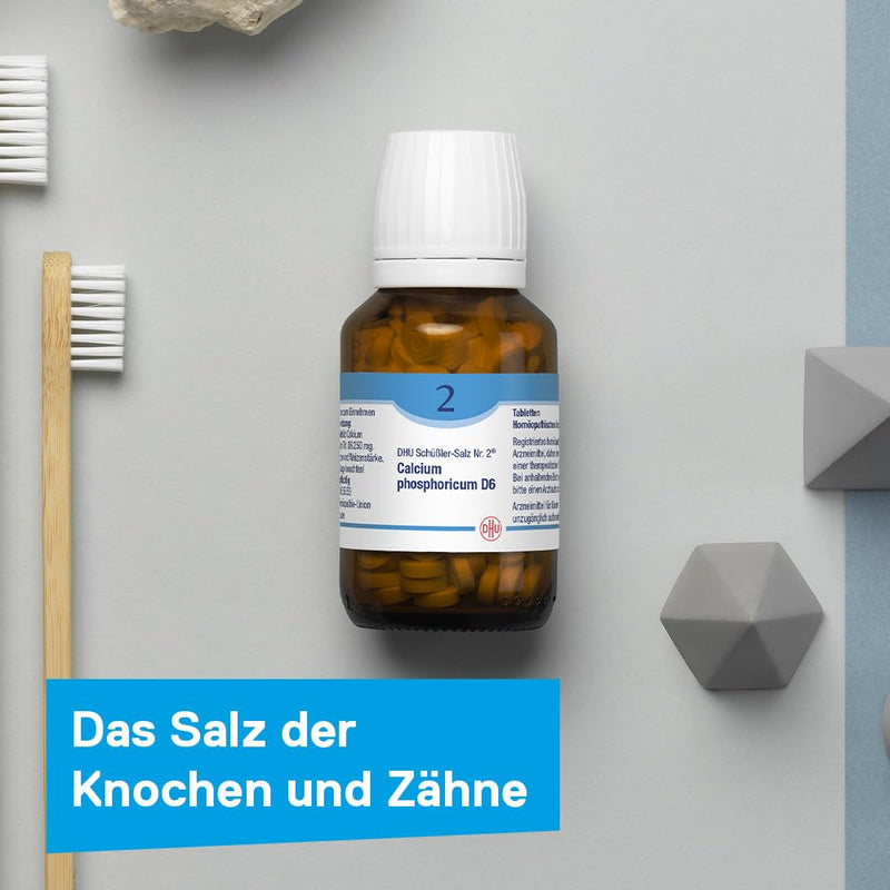 DHU Schüßler Salt No. 2 Calcium phosphoricum D12 - The mineral salt for bones and teeth - the original - environmentally friendly in a medicine jar, 200 tablets - NewNest Australia