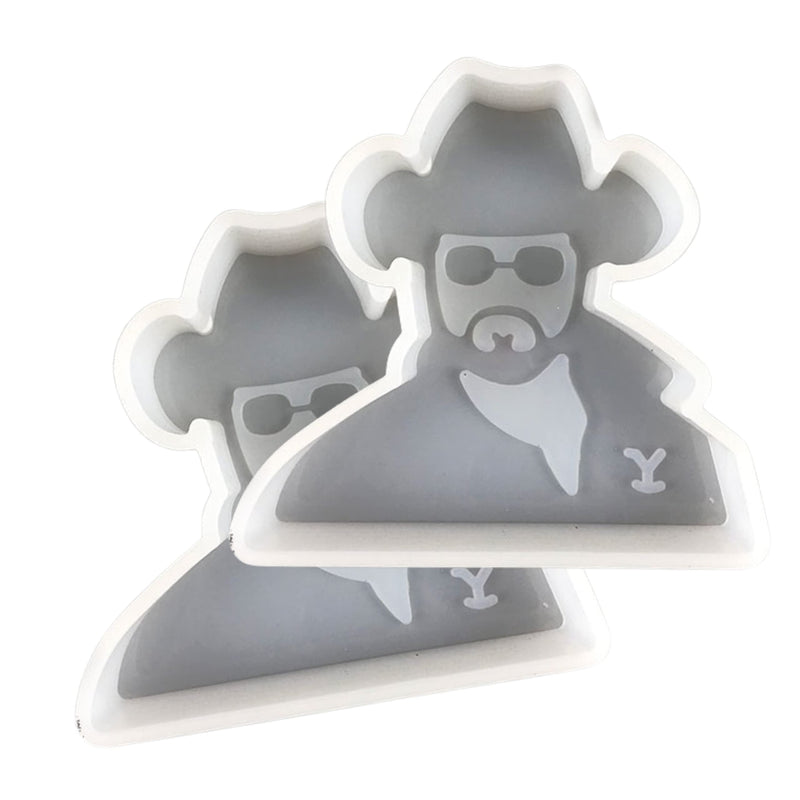 Cowboy Rip Silicone Mold | Cowboy Rip Silicone Mold for Freshies, Silicone Mold for Epoxy, Silicone Mold for Soap | 4.25" Wide x 4" Long x 1" Deep | Send Rip | Y Jacket Oven Safe - NewNest Australia