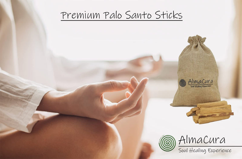 Palo Santo 100grams Premium Highest Resin from Peru (NOT Ecuador). Ethically Harvested. AlmaCura (Soul Healing). Meditation, Stress Relief, Energy Cleansing. (100grams) 100gr Sticks - NewNest Australia