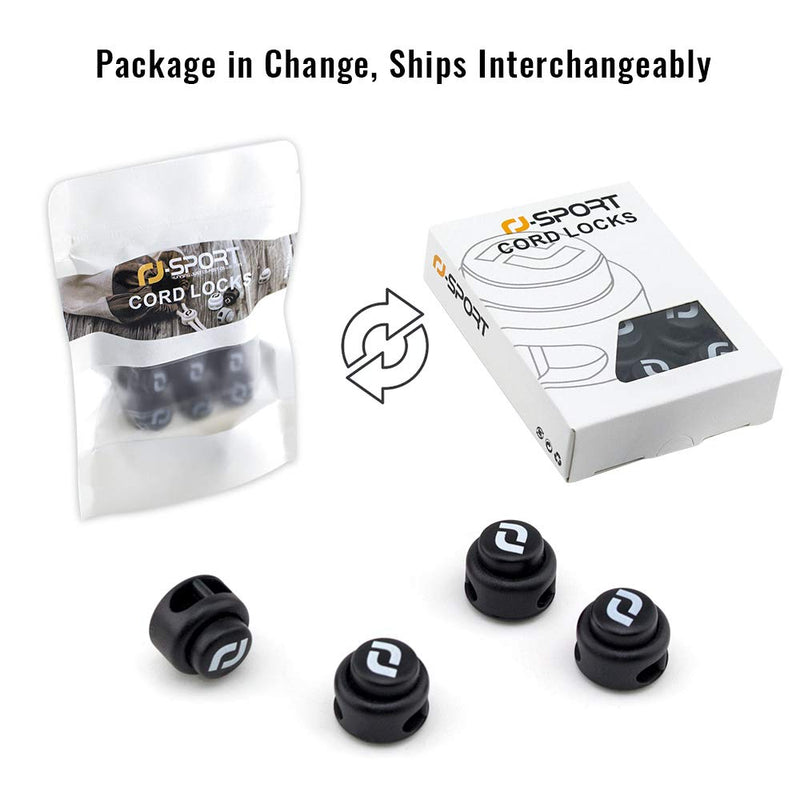 Heavy Duty Cord Locks - Double Hole Drawstring Stopper Fastener for No Tie Shoelaces and More Black - NewNest Australia