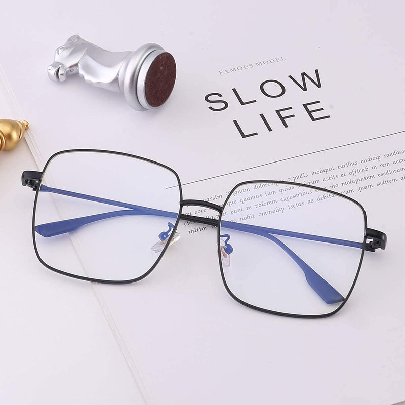 Dollger Blue Light Filter Glasses, Blue Light Blocking Glasses Women Without Prescription Glasses Blue Light Filter Large For Pc, Tv, Gaming & Mobile Phone Metal Frame, Gold Frame, L - NewNest Australia
