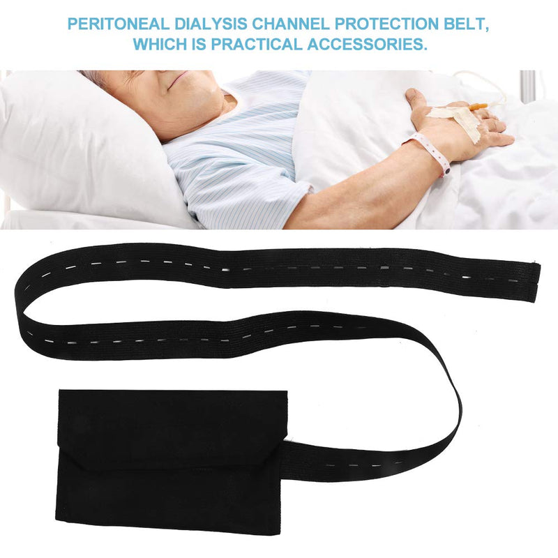 Peritoneal Dialysis Belt, Adjustable Peritoneal Tube Protection With Adjustable Button, Dialysis Catheter Closure, Abdominal Dialysis Belt, Catheter Protective Belt (Black) - NewNest Australia