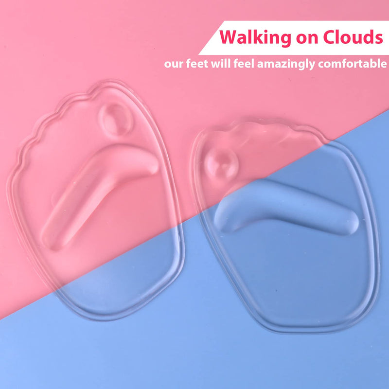 Gel Ball of Foot Cushion, 3 Pairs High Heels Shoes Inserts Forefoot Pads Foot Pain Relief Metatarsal Pads Reusable Ball of Foot Cushion for Women (Transparent 3 Pairs) Transparent 3 Pairs - NewNest Australia