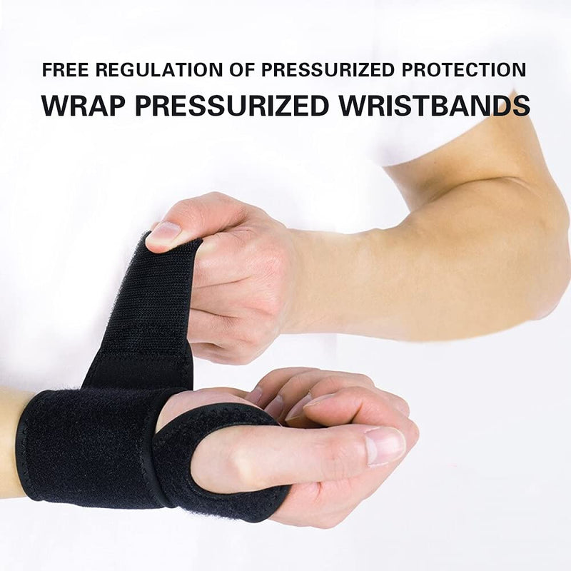 Hually Wrist Support, (2 Pack) Adjustable Wrist Brace with Hook-and-Loop Design, Breathable Wrist Wrap Band Offer Hand Support for Fitness, Bench Press, Weightlifting -One Size Fits Left or Right Hand - NewNest Australia